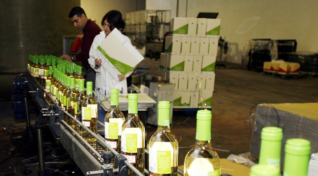 Embotelladora de vino en una bodega de Ciudad Real /Fotos Rueda Villaverde