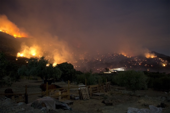 Incendio en la Sierra de San Vicente