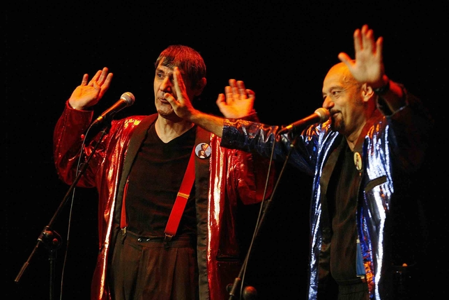 Los humoristas Carlos Faemino y Javier Cansado, en una actuación. Angel Ayala