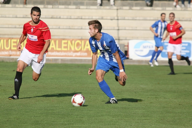 Rubén Moreno, del CF Talavera, lleva cuatro tantos Peña