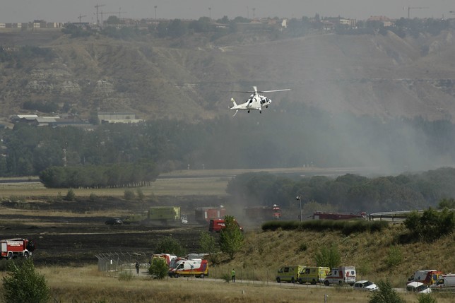 Imagen del accidente de Spanair en Barajas Europa Press