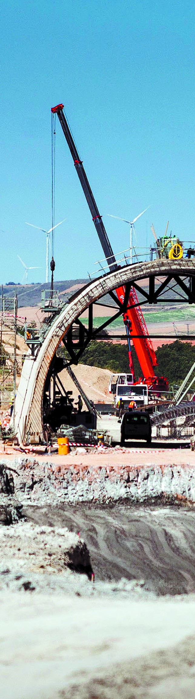 Obras en el túnel del AVE en Estépar, a principios de julio. Christian Castrillo