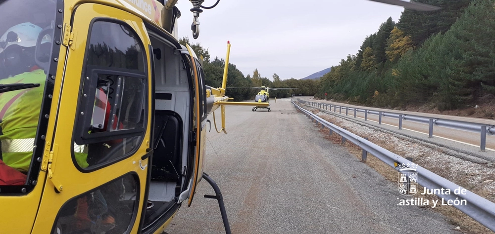 Un ciclista sufre un traumatismo craneal en <h3 class='enlacePalabraNoticia'>La Pinilla</h3>