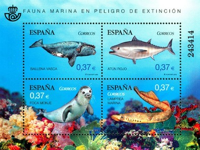 La fauna marina española en peligro de extinción tiene su eco en el correo postal