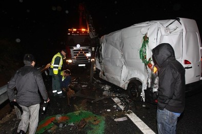 Una colisión de unos 50 coches provoca una decena de heridos en la A-1 en Segovia