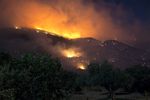 Incendio en la Sierra de San Vicente. Llamas de madrugada en Hinojosa de San Vicentes