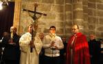 Por segundo año consecutivo la emblemática procesión del Vía Crucis tuvo que celebrarse en el interior de la catedral abulense.
