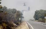 Incendio originado este sábado en Solana de Ávila.