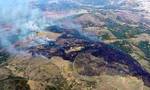 Incendio originado este sábado en Solana de Ávila.