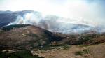 Incendio originado este sábado en Solana de Ávila.