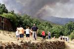 Incendio originado este sábado en Solana de Ávila.