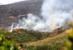 Incendio originado este sábado en Solana de Ávila.