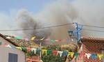 Incendio originado este sábado en Solana de Ávila.