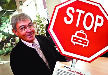 Esteban Rebollo, en la Oficina de Movilidad.