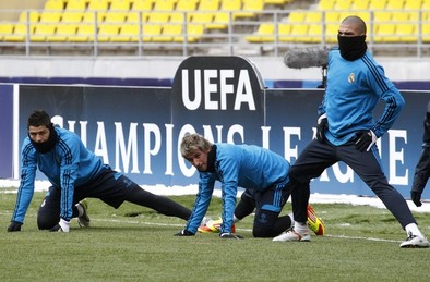 El Real Madrid Entrenando En El Luzhniki Europa Press