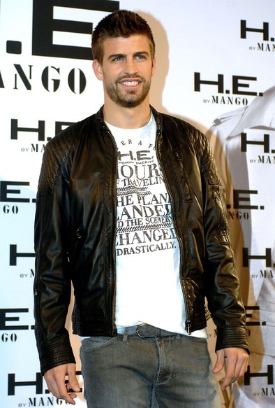 Gerard Piqué en rueda de prensa de Mango Europa Press