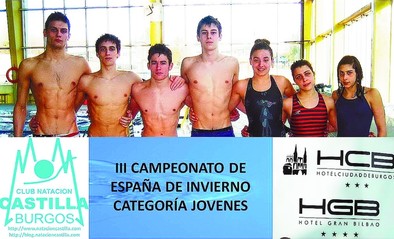 Nadadores del Castilla-Burgos que competirán este fin de semana en Pontevedra. DB / Burgos