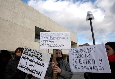  Los despedidos de 'Trapa' trasladaron a Valladolid sus reivindicaciones. ICAL