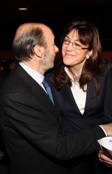 Alfredo Perez Rubalcaba y Soraya Rodriguez al comienzo de la reunion del Grupo Gocialista del Congreso de los Diputados. Ical