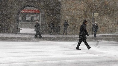 Nieve en la capital abulense David Castro