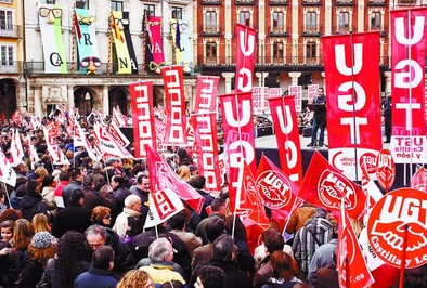 Manifestación del 19 F contra la reforma laboral DB/Miguel Ángel Valdivielso