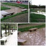 Sr. Alcalde, el las Delicias existe un parque (creo que unico en el mundo) sin un desagüe y/o alcantarilla, es una verguenza que cada vez que llueve pase lo que se ve en estas fotos, y le recuerdo.... LAS DELICIAS TAMBIEN VOTA