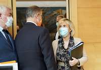 La consejera de Sanidad, Verónica Casado, en las Cortes.