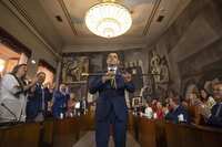 Miguel Ángel Valderde toma posesión como nuevo presidente de la Diputación.