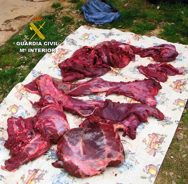Los sacos que transportaban los detenidos contenían carne de tres ciervos