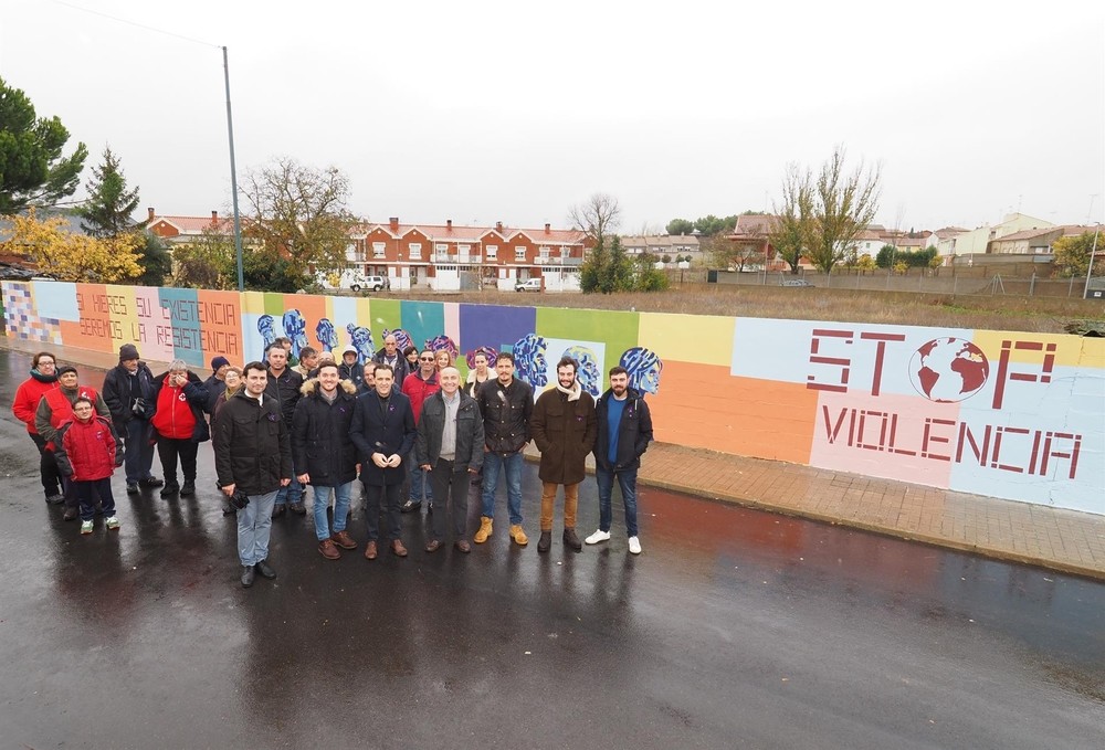 Un mural en alza la voz por la violencia de género