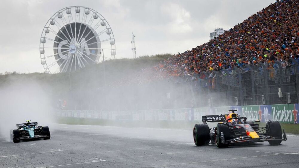 Alonso, segundo bajo la lluvia