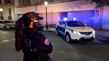 Fotografía del turno de noche de la Policía Local.