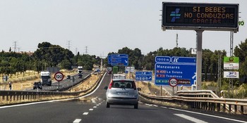 La Autovía del Sur, la A-4, a su paso en la salida hacia Manzanares. 