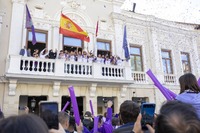 Celebración del ascenso del Deportivo Guadalajara en el Ayuntamiento y ofrenda a la Virgen de la Antigua.
