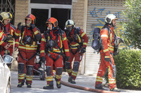 El fuego dio un susto en el Polígono de San Antón